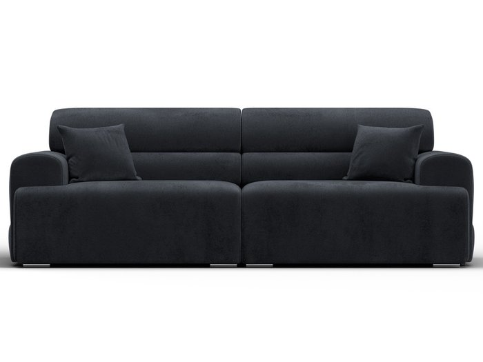 Диван Лига-109 темно-серого цвета (велюр) - купить Прямые диваны по цене 82990