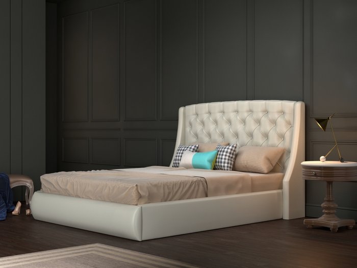 Кровать Стефани 160х200 белого цвета - купить Кровати для спальни по цене 37400.0