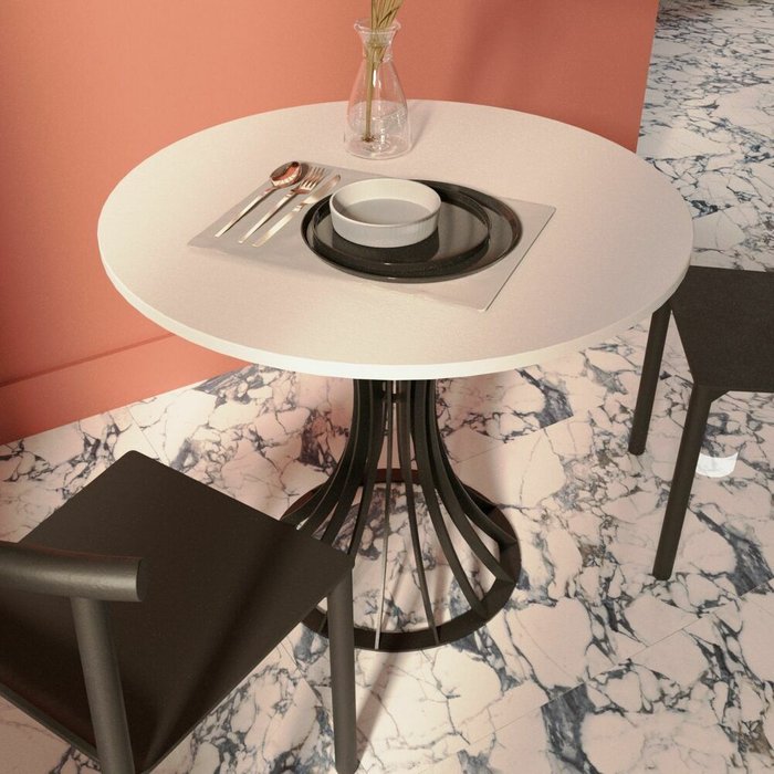 Обеденный стол Салют с белой столешницей  - лучшие Обеденные столы в INMYROOM