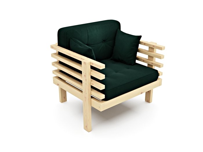 Кресло Стоун темно-зеленого цвета - лучшие Интерьерные кресла в INMYROOM