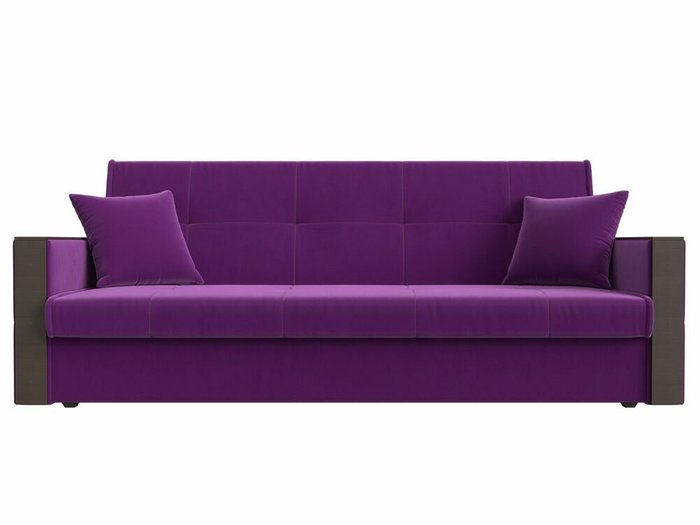 Прямой диван-книжка Валенсия фиолетового цвета - купить Прямые диваны по цене 26999.0