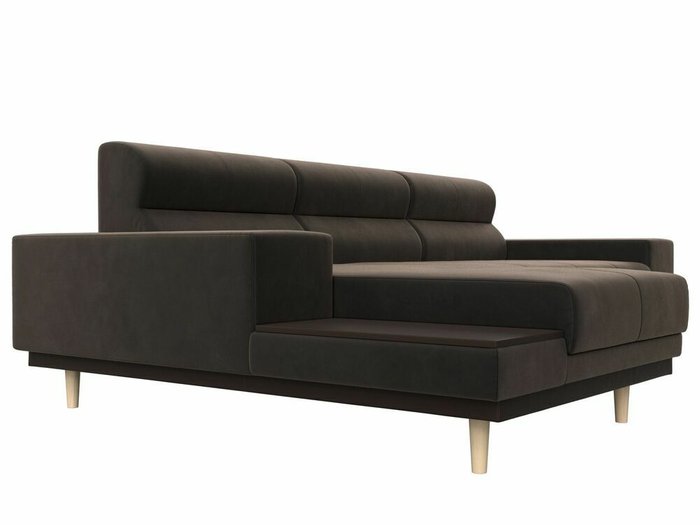 Угловой диван-кровать Леонардо коричневого цвета левый угол - лучшие Угловые диваны в INMYROOM
