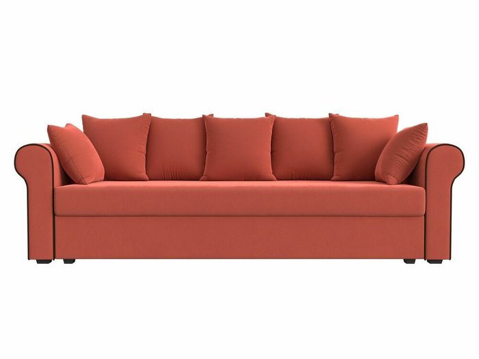 Прямой диван-кровать Рейн кораллового цвета - купить Прямые диваны по цене 28999.0