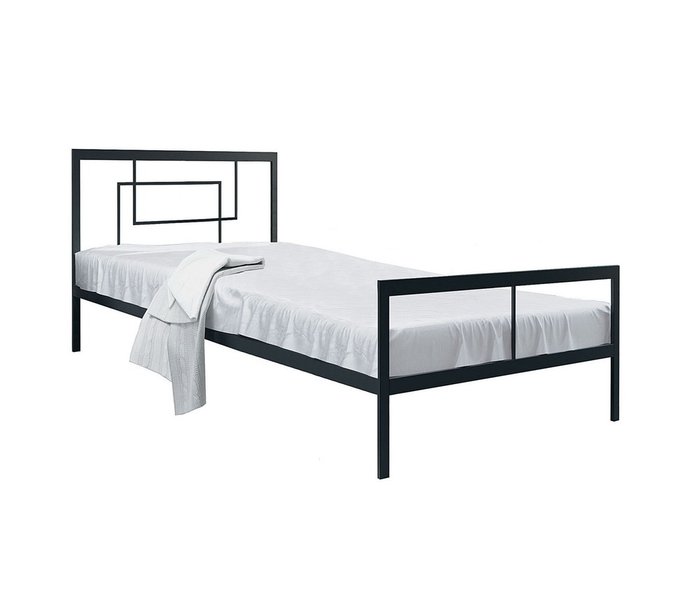 Кровать Кантерано 90х200 черного цвета - купить Кровати для спальни по цене 19990.0