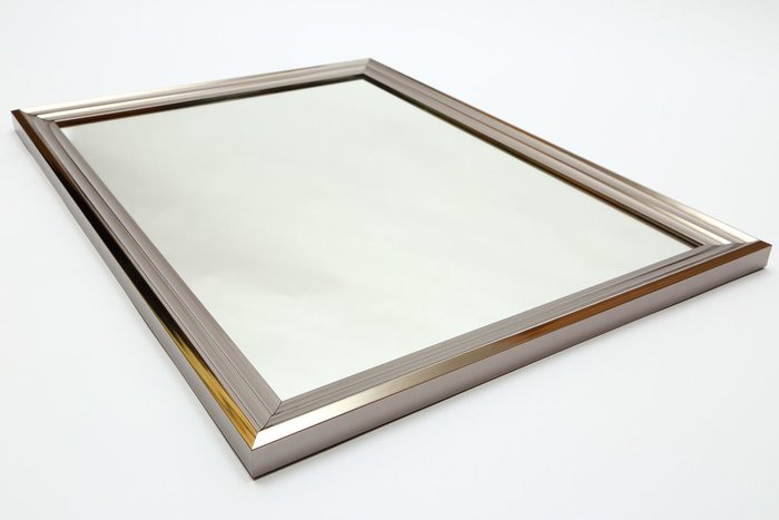 Настенное зеркало Miracle в раме светло-коричневого цвета - купить Настенные зеркала по цене 7900.0