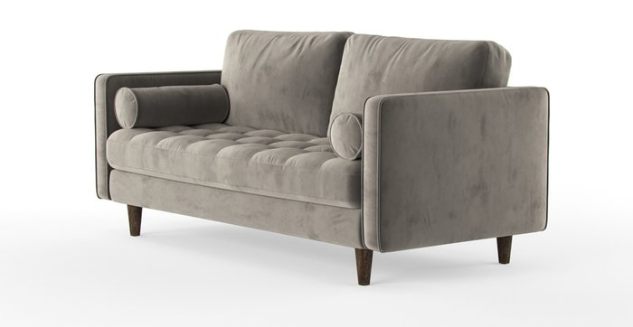 Трехместный диван SCOTT ST серый - купить Прямые диваны по цене 55300.0