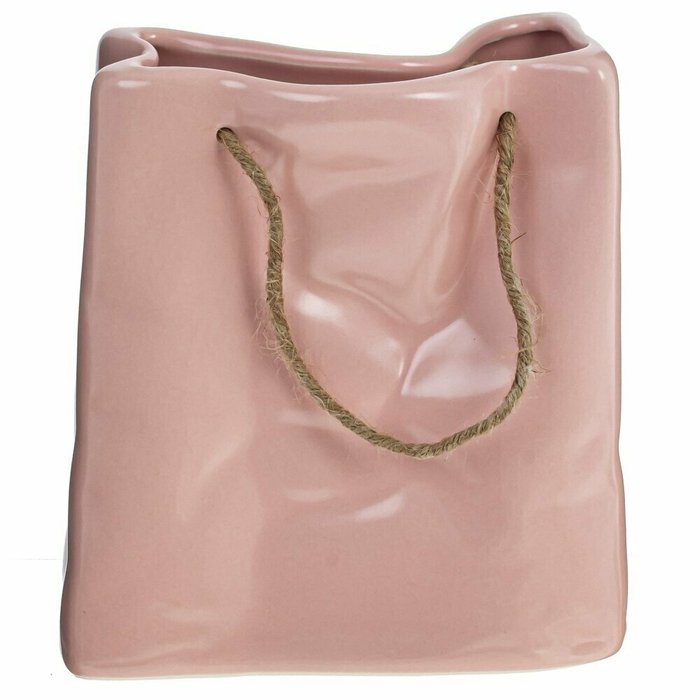 Ваза Bag розового цвета - лучшие Вазы  в INMYROOM