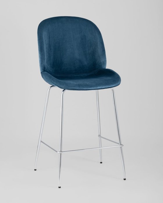 Стул полубарный Beetle синего цвета - купить Барные стулья по цене 8990.0