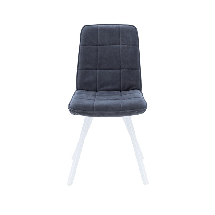 Стул Норман темно-серого цвета с белыми ножками - купить Обеденные стулья по цене 5750.0