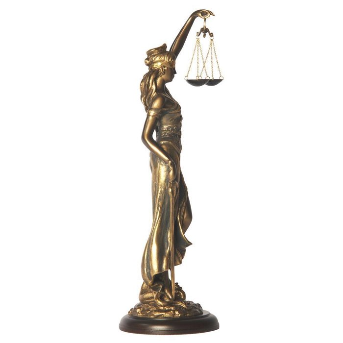 Статуэтка Фемида 4 бронзового цвета - лучшие Фигуры и статуэтки в INMYROOM