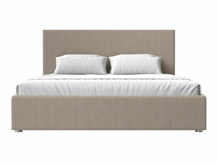 Кровать Кариба 160х200 бежевого цвета с подъемным механизмом - купить Кровати для спальни по цене 69999.0