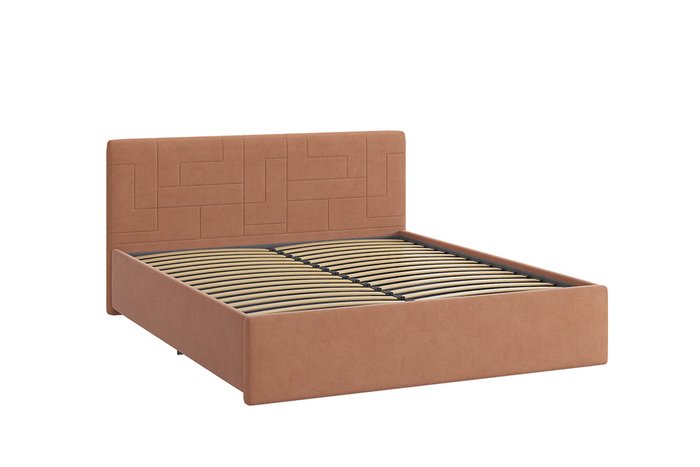 Кровать Лора 2 160х200 персикового цвета без подъемного механизма  - купить Кровати для спальни по цене 24980.0