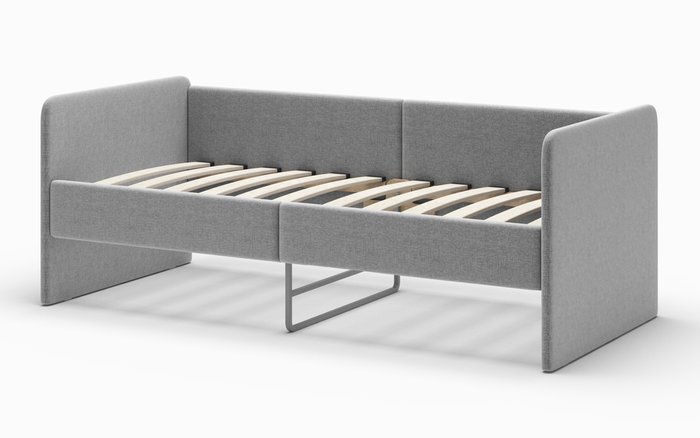Кровать-диван Donny 70х160 серого цвета без подъемного механизма - купить Одноярусные кроватки по цене 10080.0
