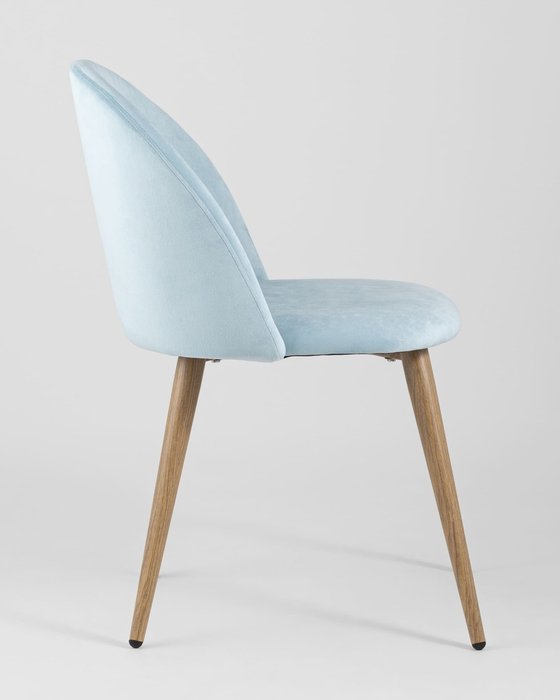 Стул Лион велюр пыльно-голубого цвета - лучшие Обеденные стулья в INMYROOM
