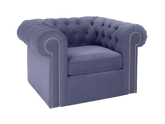 Кресло Chesterfield синего цвета - купить Интерьерные кресла по цене 31190.0