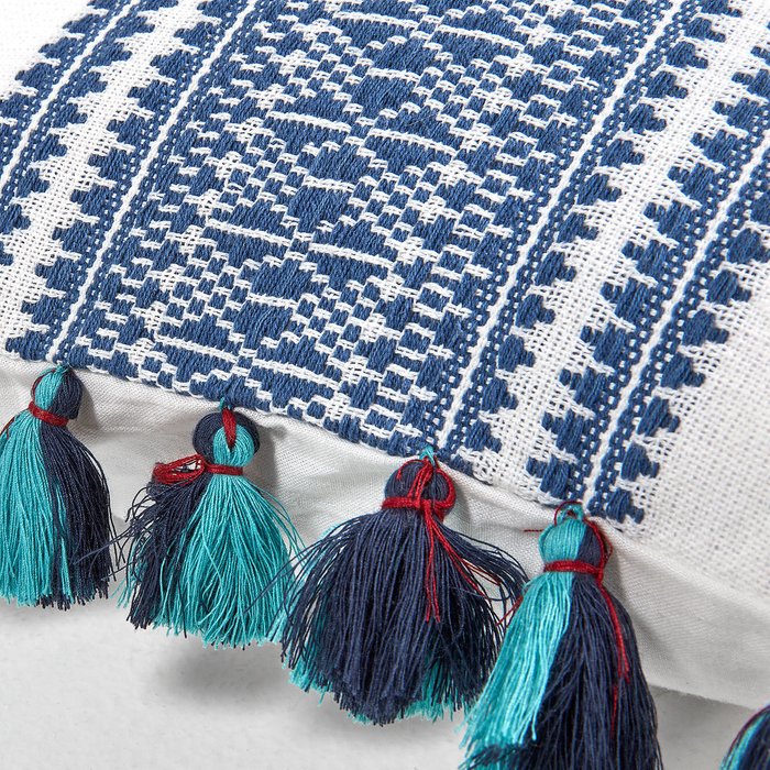 Чехол на подушку Bertie Cushion cover с синим орнаментом - купить Декоративные подушки по цене 2390.0