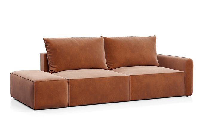 Прямой диван-кровать Портленд терракотового цвета - лучшие Прямые диваны в INMYROOM