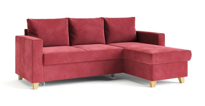Угловой диван-кровать Эмилио красного цвета - купить Угловые диваны по цене 62608.0