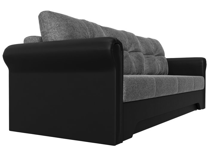 Прямой диван-кровать Европа серо-черного цвета (ткань/экокожа) - лучшие Прямые диваны в INMYROOM