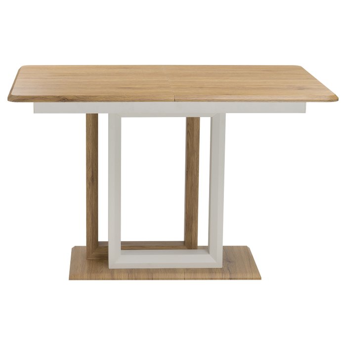 Раздвижной обеденный стол Санса бежевого цвета - лучшие Обеденные столы в INMYROOM