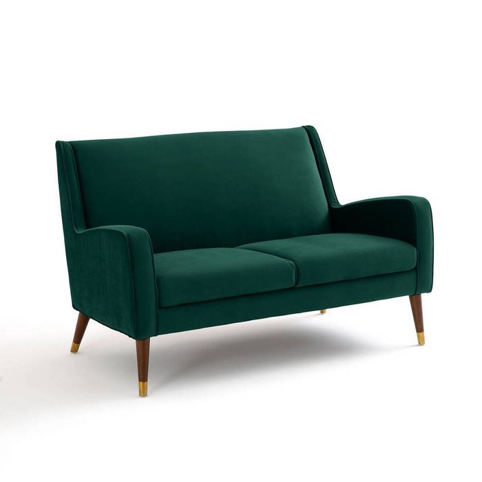 Диван Y темно-зеленого цвета - купить Прямые диваны по цене 39782.0