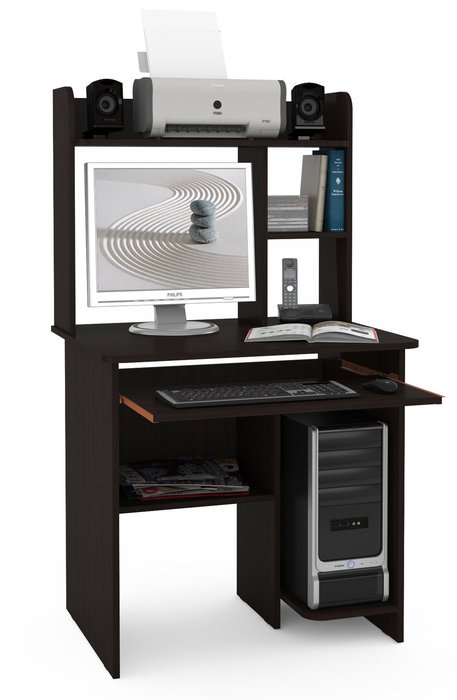 Стол компьютерный Комфорт S цвета венге - лучшие Письменные столы в INMYROOM