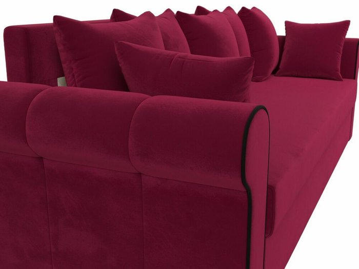 Прямой диван-кровать Рейн бордового цвета - лучшие Прямые диваны в INMYROOM