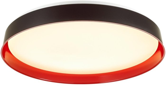 Настенно-потолочный светильник Sonex Tuna Red 7710/EL пластик/белый/красный LED 70Вт 3000-6000К D500 IP43 пульт ДУ - лучшие Потолочные светильники в INMYROOM
