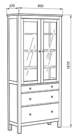 Шкаф двухдверный Кантри белого цвета - купить Книжные шкафы по цене 38399.0