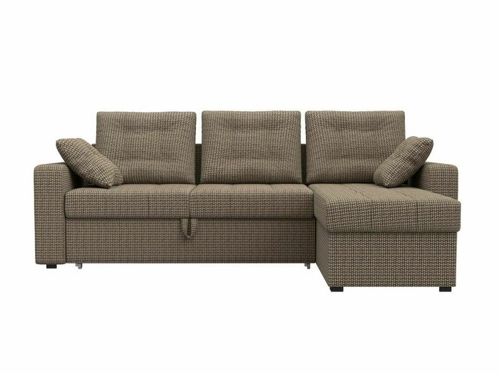 Угловой диван-кровать Камелот коричневого цвета правый угол - купить Угловые диваны по цене 45999.0