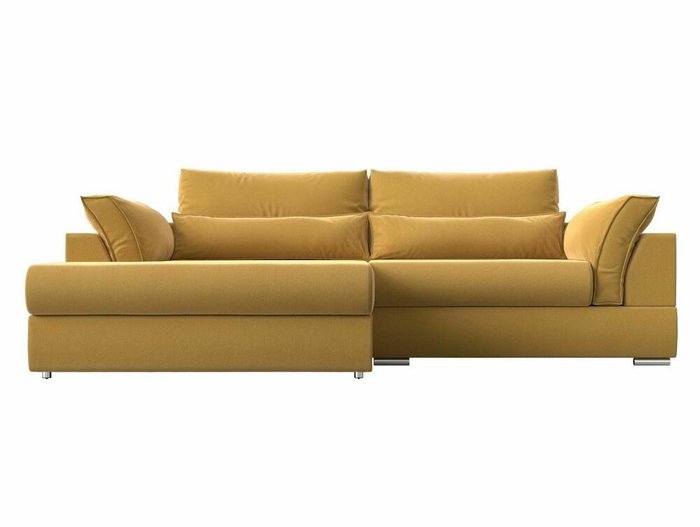 Угловой диван-кровать Пекин желтого цвета угол левый - купить Угловые диваны по цене 83999.0