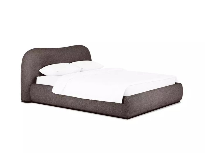 Кровать Patti 160х200 коричнево-серого цвета без подъемного механизма