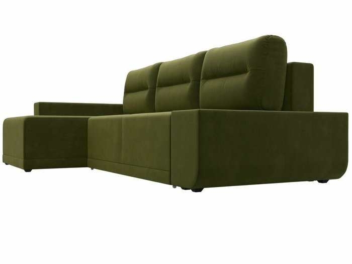 Угловой диван-кровать Чикаго зеленого цвета левый угол - лучшие Угловые диваны в INMYROOM