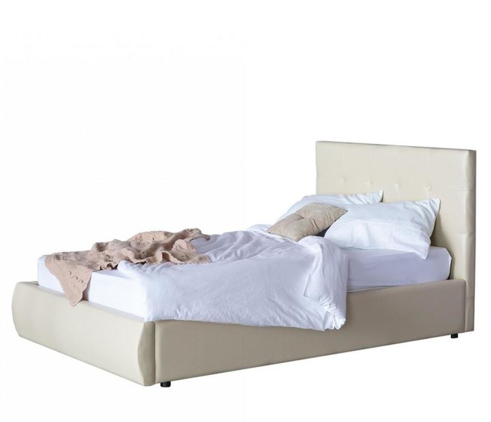 Кровать Селеста 120х200 с подъемным механизмом и матрасом светло-бежевого цвета