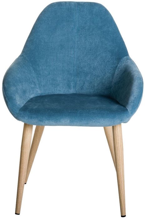 Стул Kent синего цвета с бежевыми ножками - лучшие Обеденные стулья в INMYROOM