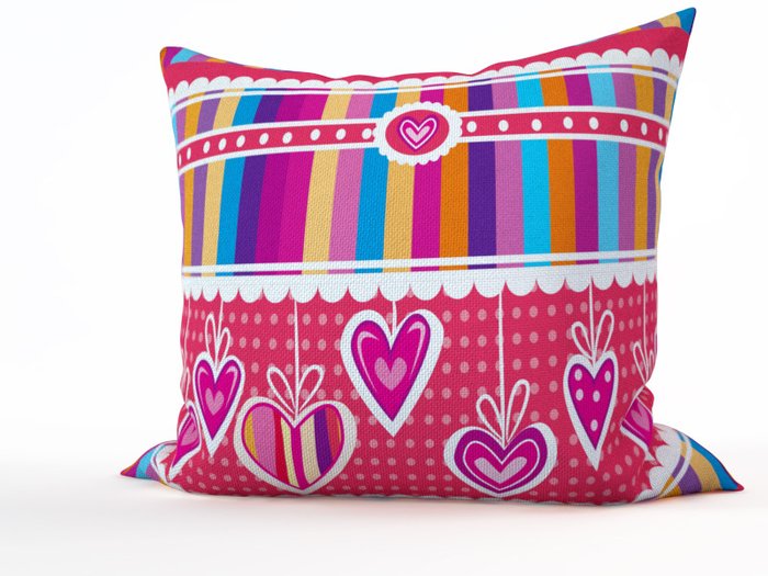 Дизайнерская подушка: Розовая полосатость