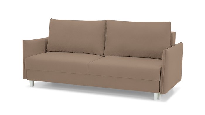 Прямой диван-кровать Портленд Лайт коричневого цвета - купить Прямые диваны по цене 54600.0