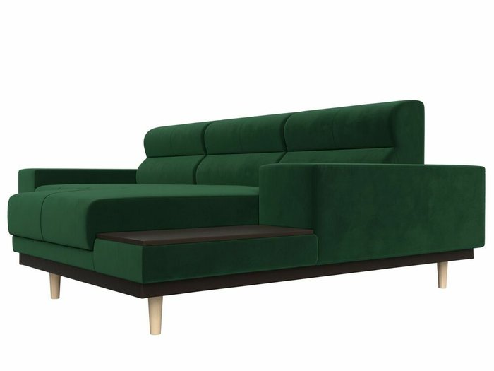 Угловой диван-кровать Леонардо зеленого цвета правый угол - лучшие Угловые диваны в INMYROOM