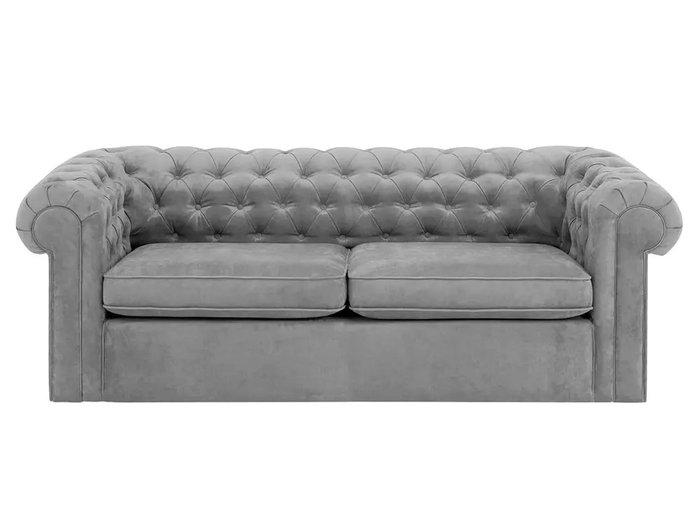 Диван Chesterfield серого цвета