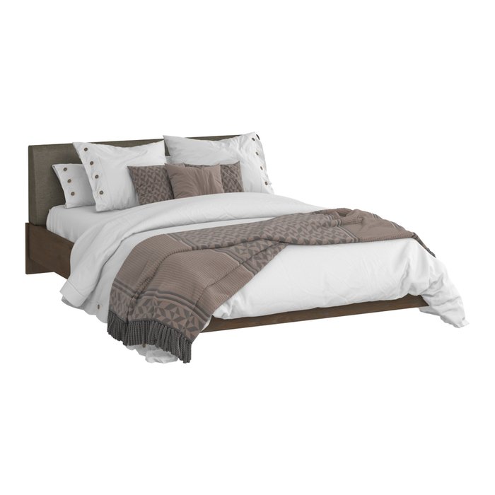 Кровать Сиена 160х200 с серым изголовьем  - лучшие Кровати для спальни в INMYROOM