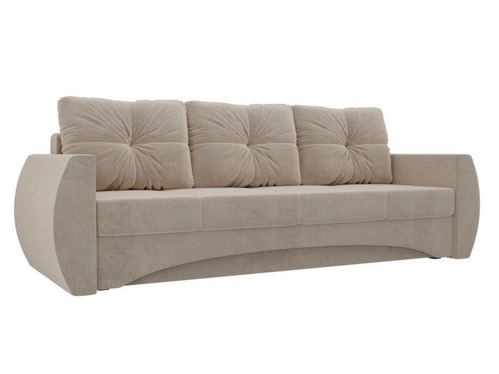 Прямой диван-кровать Сатурн бежевого цвета