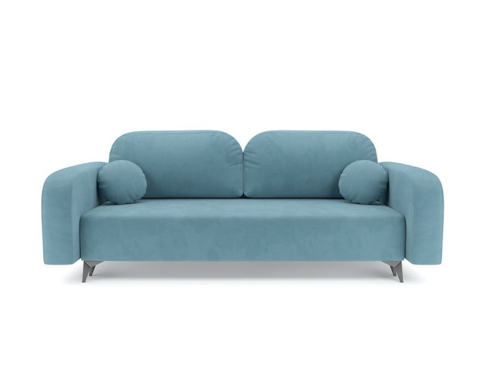 Прямой диван-кровать Цюрих голубого цвета - купить Прямые диваны по цене 42890.0