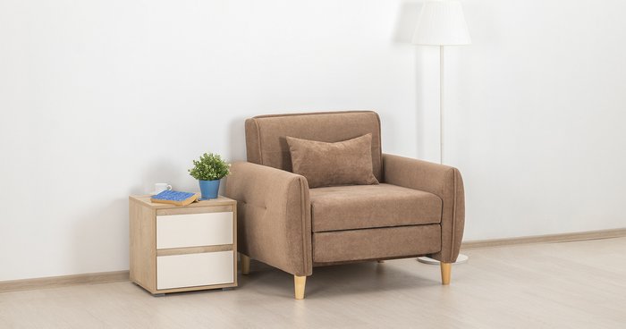 Кресло-кровать Анита бежевого цвета - купить Интерьерные кресла по цене 22272.0