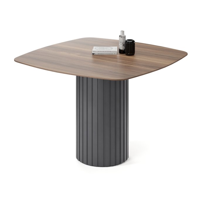 Обеденный стол квадратный Кейд на черном основании - купить Обеденные столы по цене 80490.0