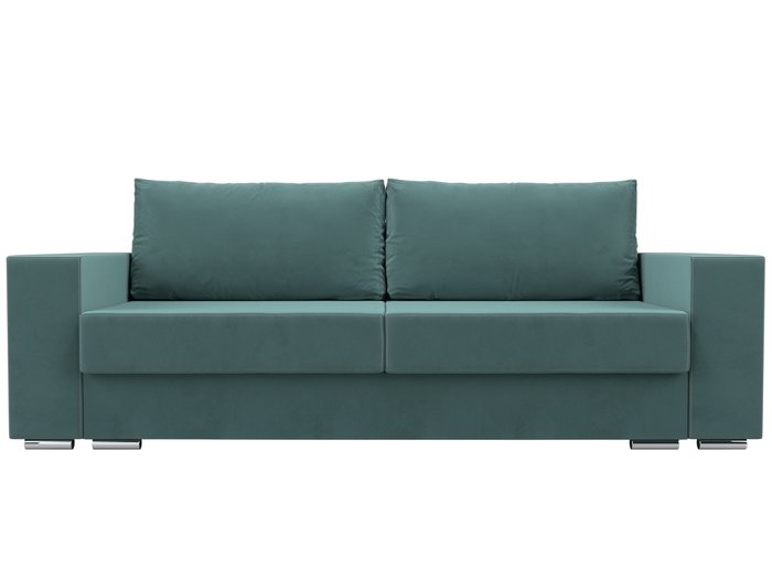 Прямой диван-кровать Исланд бирюзового цвета - купить Прямые диваны по цене 51999.0