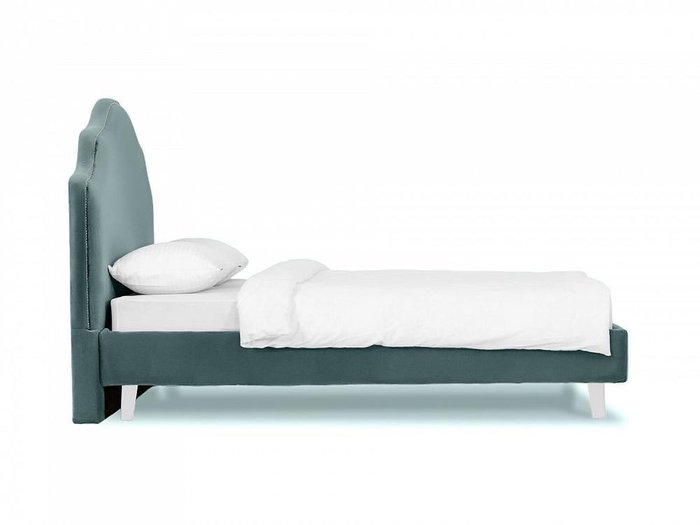 Кровать Queen Victoria L 160х200 сине-серого цвета - лучшие Кровати для спальни в INMYROOM