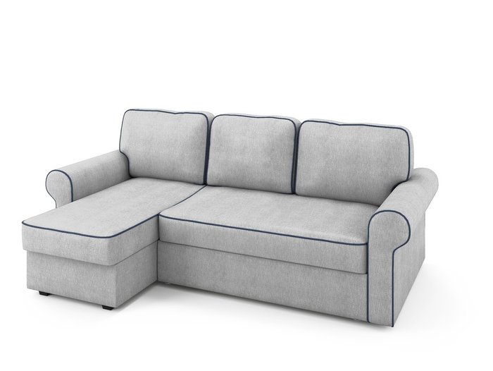 Угловой раскладной диван Tulon левый светло-серого цвета - лучшие Угловые диваны в INMYROOM