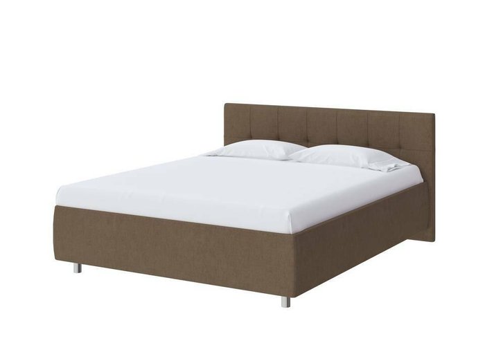Кровать без основания Diamo 180х190 коричневого цвета (рогожка)