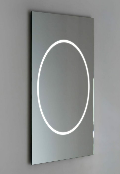 Прямоугольное зеркало с подсветкой в форме круга - лучшие Настенные зеркала в INMYROOM