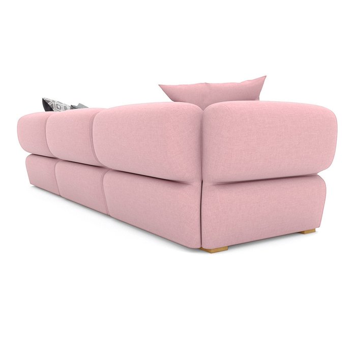  Диван трехместный Fly с пуфом светло-розового цвета - лучшие Прямые диваны в INMYROOM